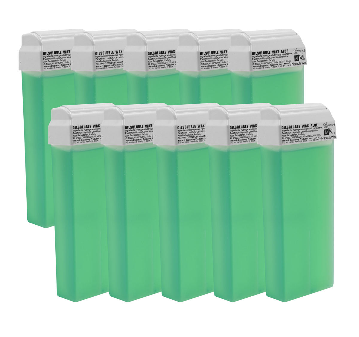 10 PC Aloe Gel Roll-On Wax