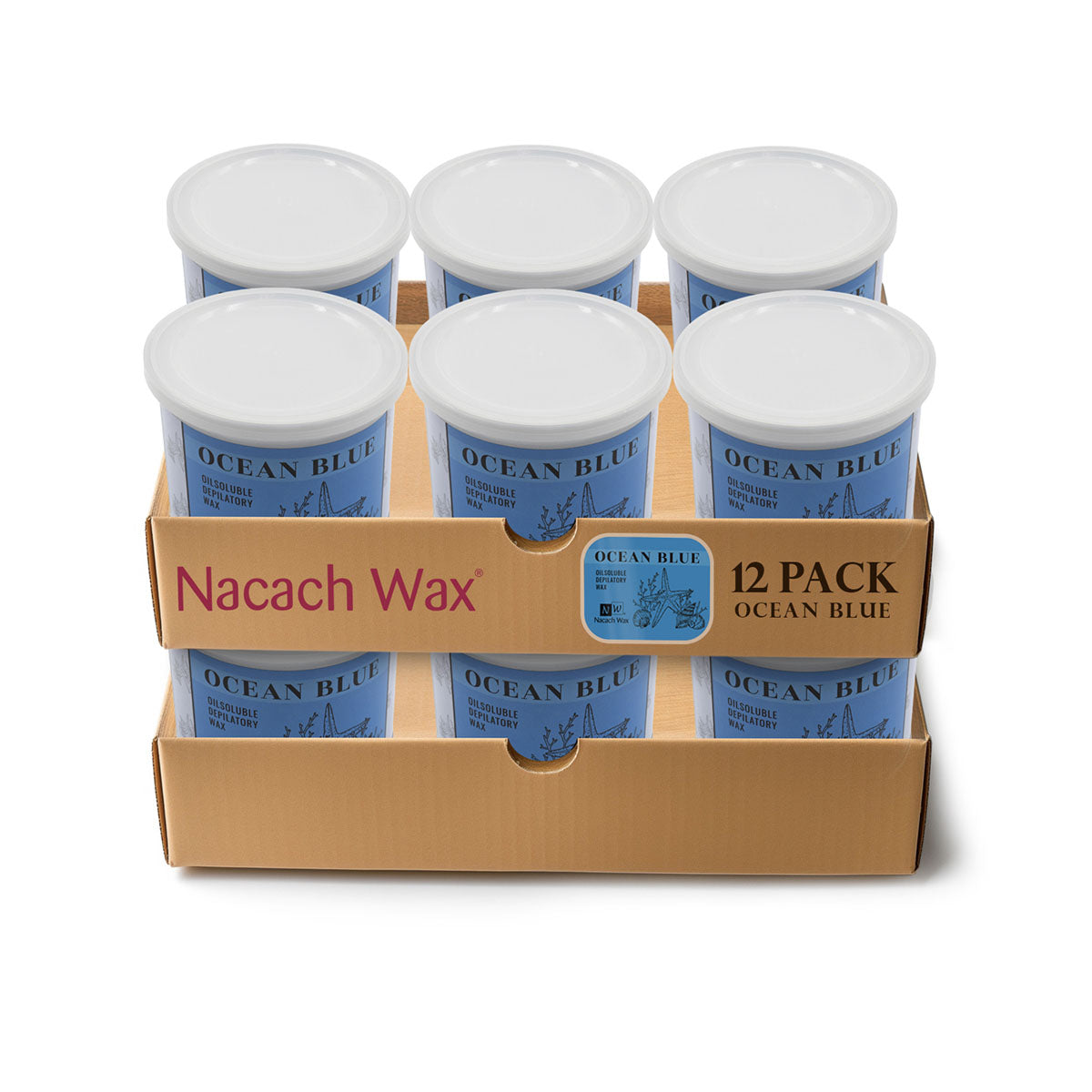 12 Cans of Ocean Blue Hypoallergenic Soft Wax