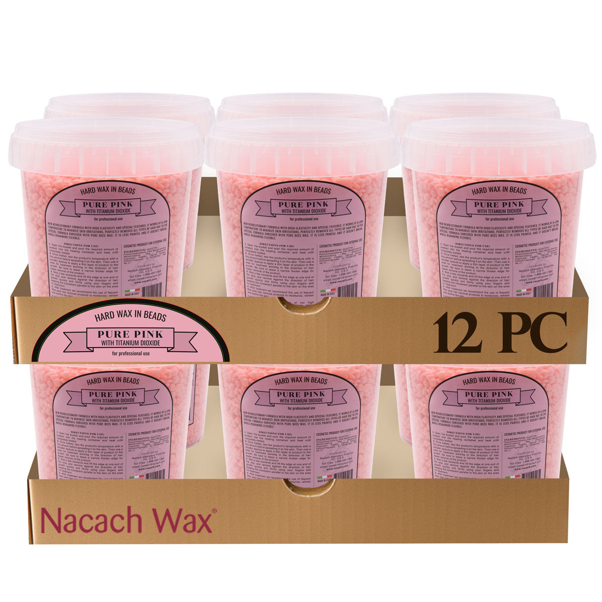 Pure Pink Hypoallergenic w/ Titanium Dioxide Hard Wax