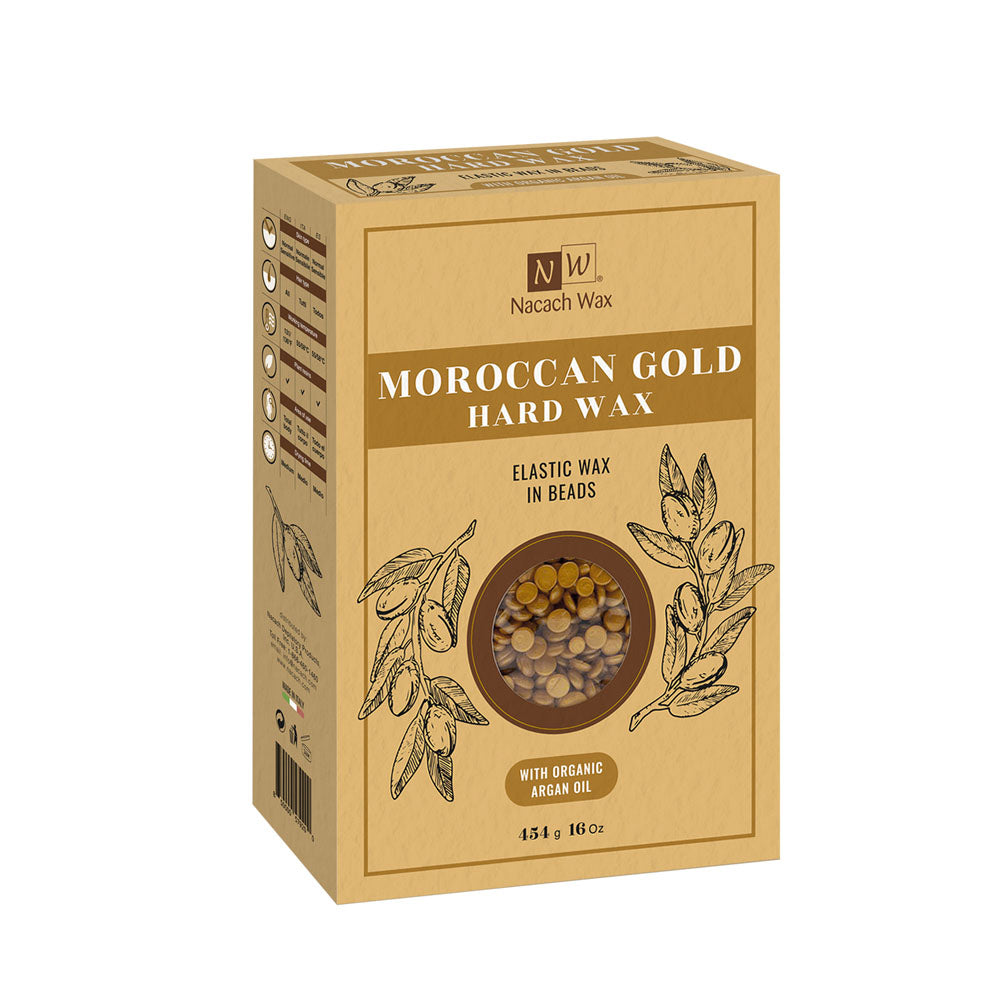 Moroccan Gold Hard Wax with Argan Oil  1 lb. / 16 oz. / 454 g.