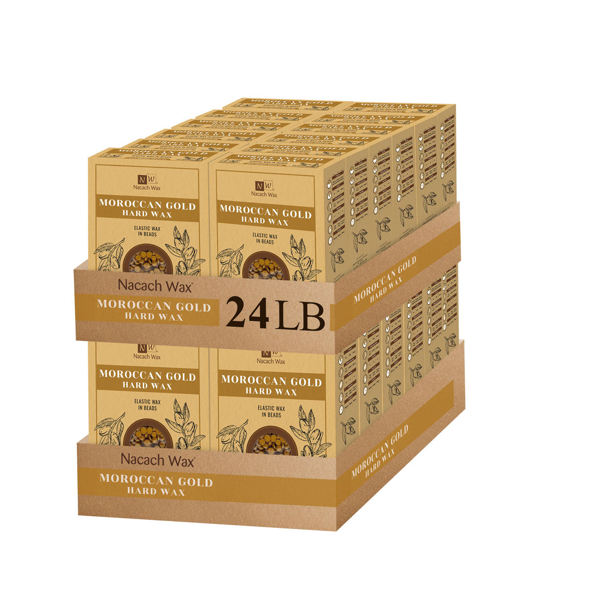 Moroccan Gold Hard Wax with Argan Oil 1 lb. / 16 oz. / 454 g.