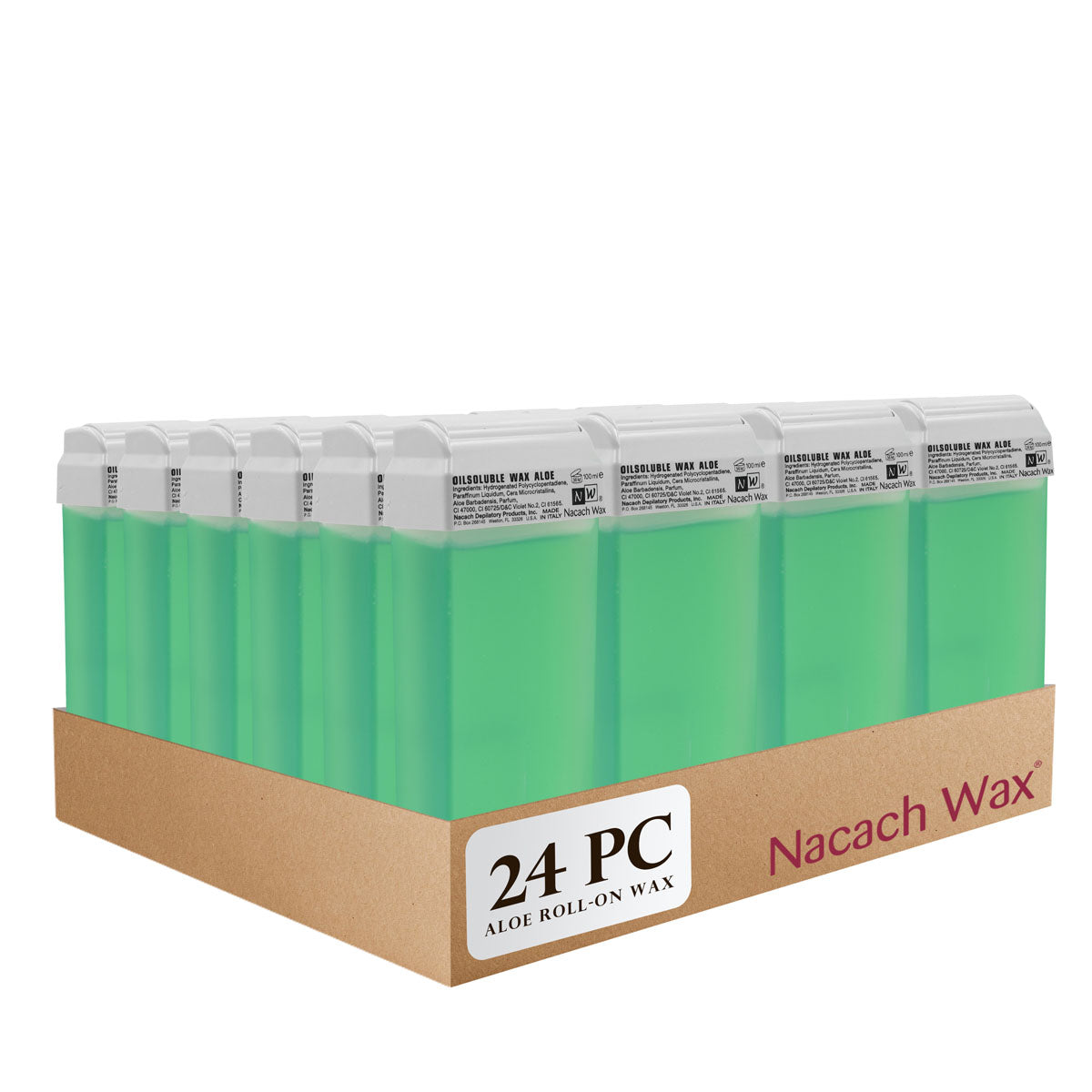24-Pack Aloe Gel Roll-On Wax