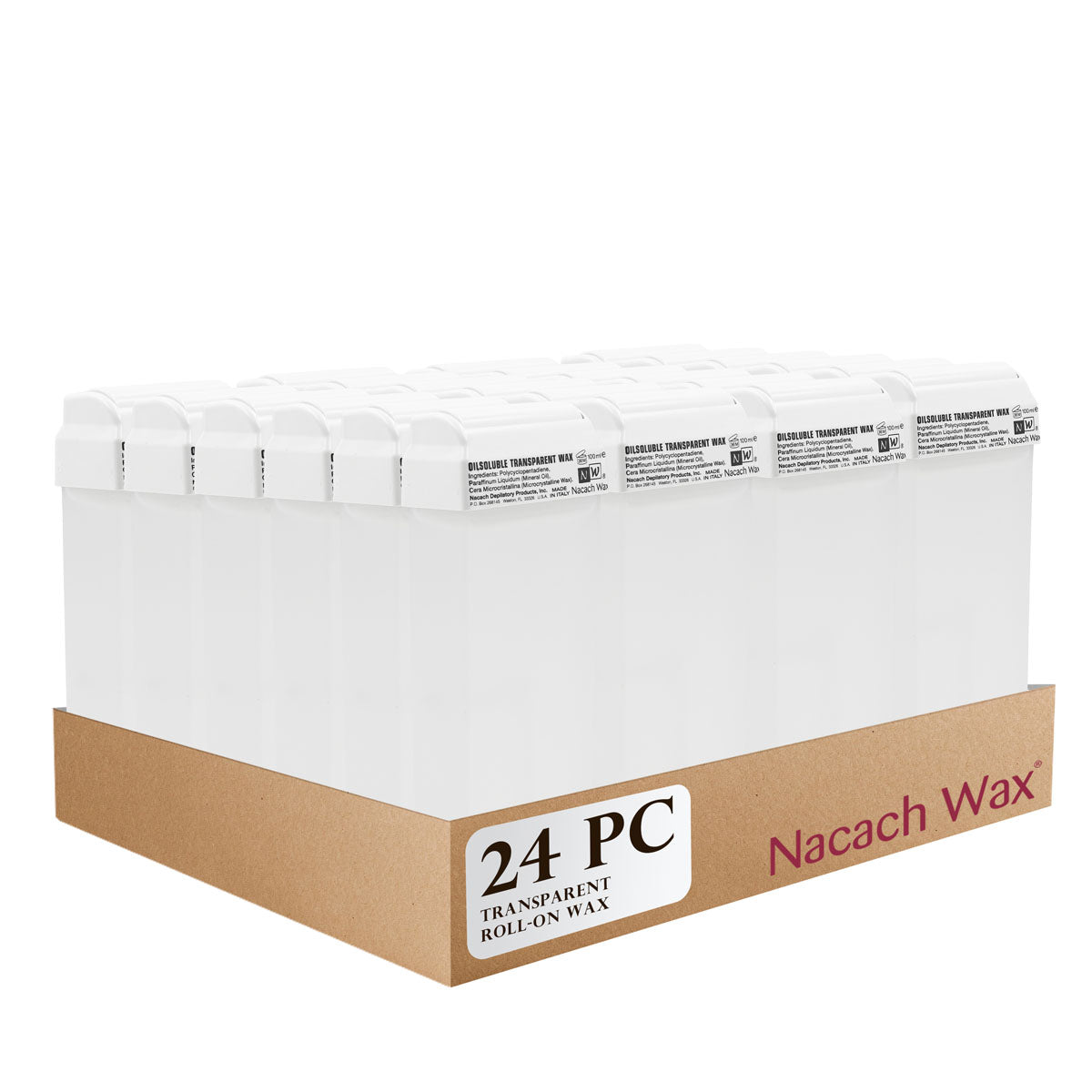 24PC Transparent Roll-On Wax Cartridges