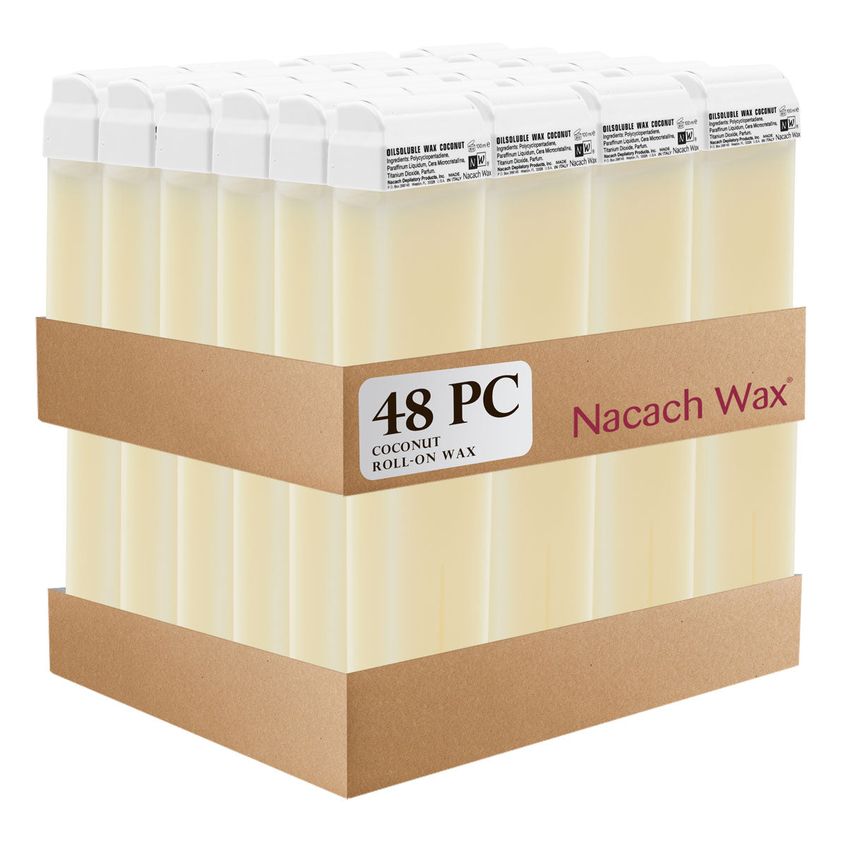 48-Pack Coconut Roll-On Wax Cartridges