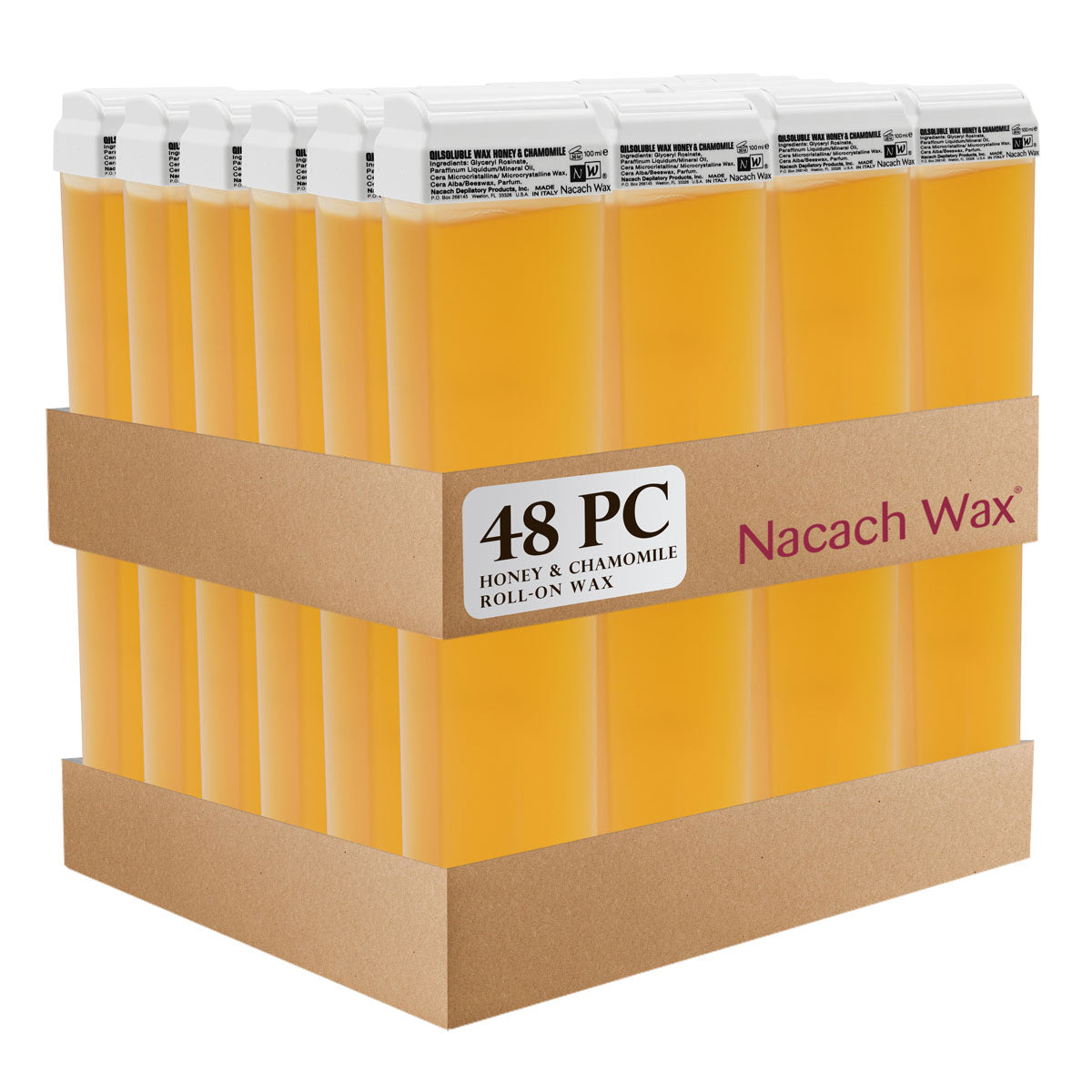 48-Pack Honey and Chamomile Roll-On Wax