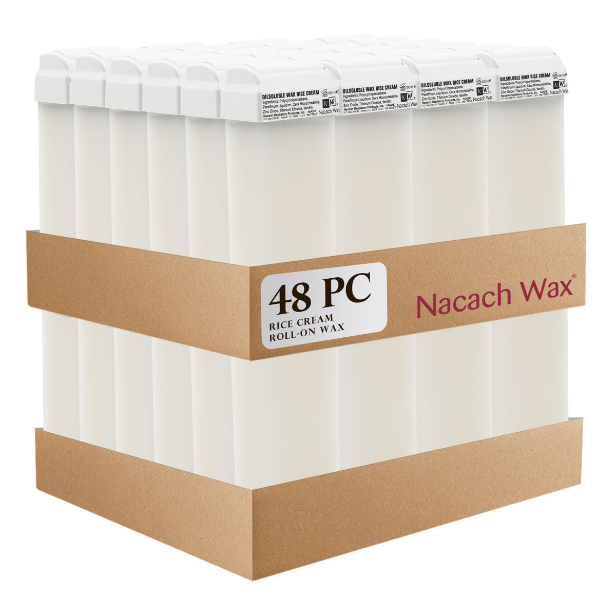 48 Pack Rice Cream Roll-On Wax