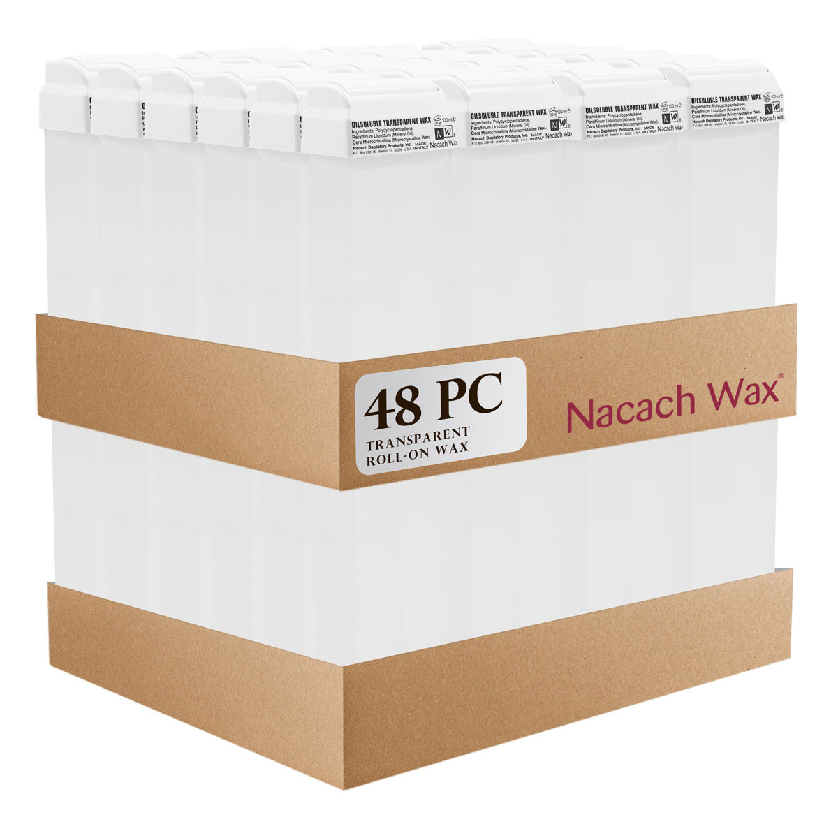 48PC Transparent Roll-On Wax Cartridges