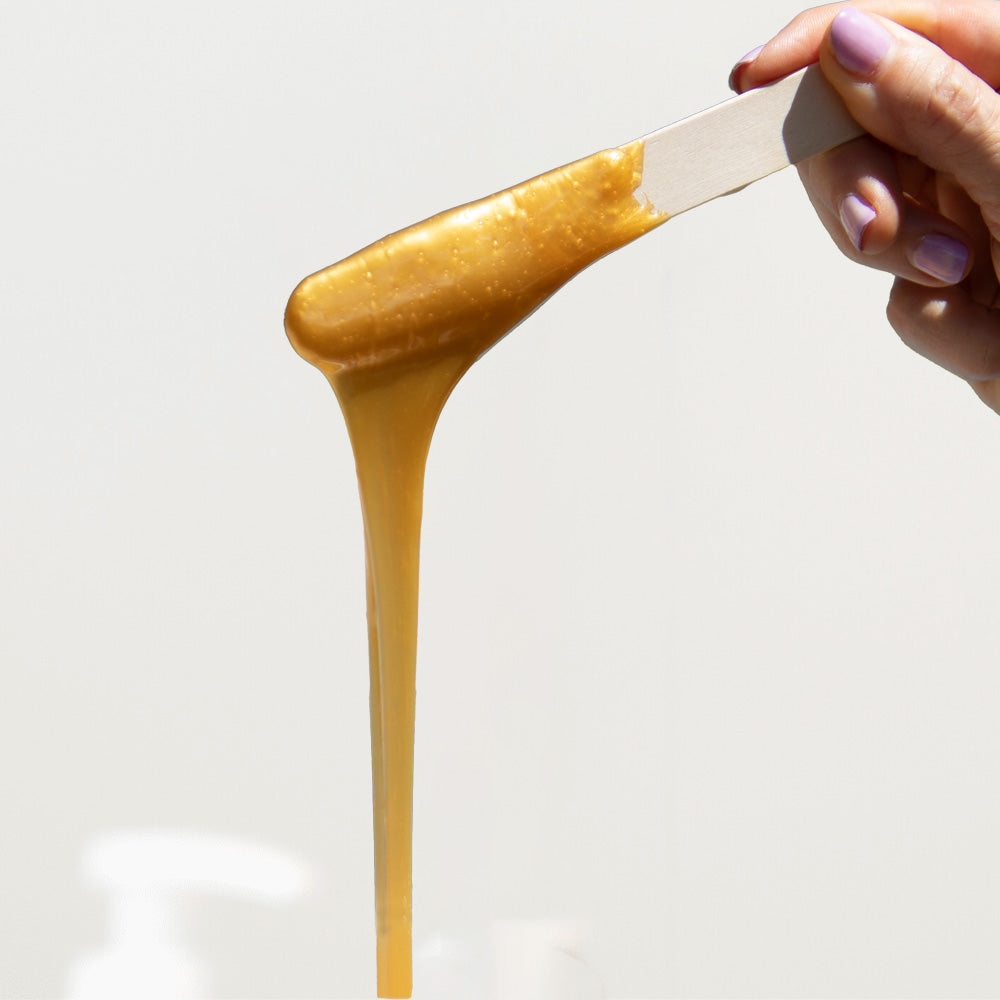 Moroccan Gold Hard Wax with Argan Oil  1 lb. / 16 oz. / 454 g.