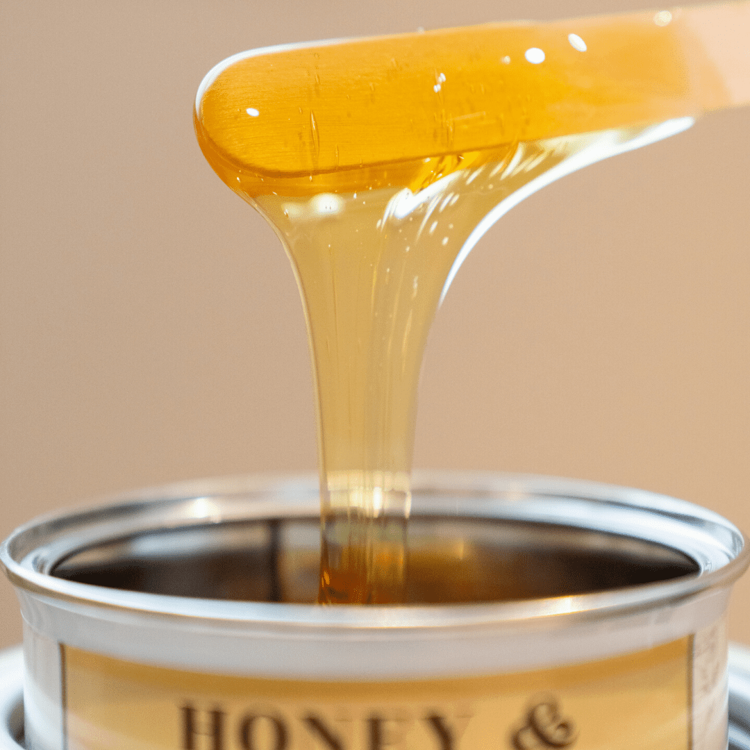 Close Up Detail Of Honey and Chamomile Soft Wax