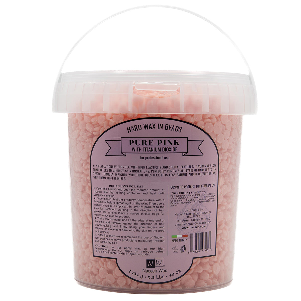 Pure Pink Hypoallergenic w/ Titanium Dioxide Hard Wax