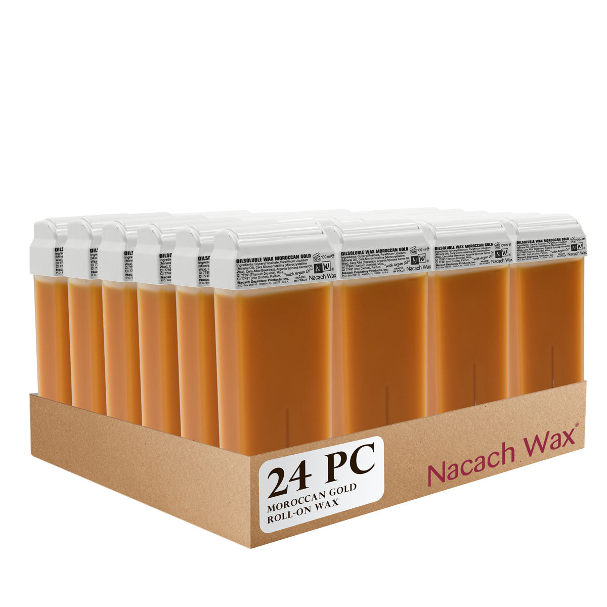 24PC Moroccan Gold Roll-on Wax Cartridges