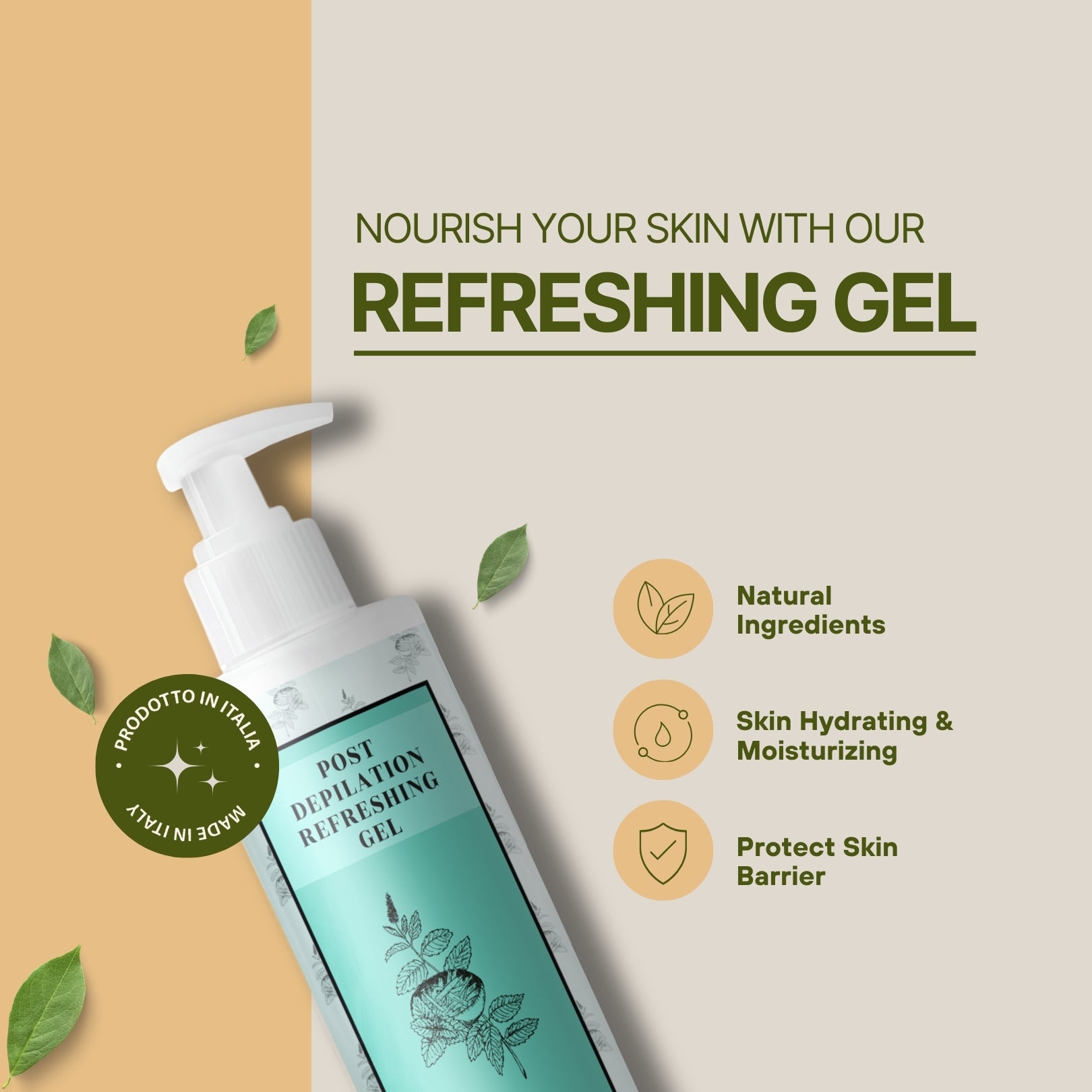 Paraben Free Post-Wax Refreshing Gel with Menthol | Nacach Wax